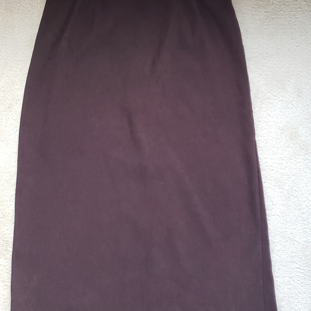 Elegant maxi skirt, size 6 P, brown color